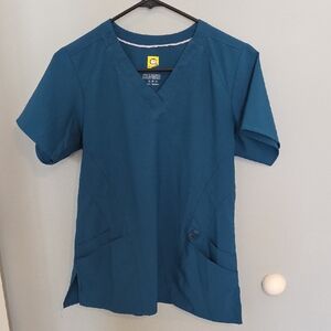 WonderWink Teal V-Neck Scrub Top